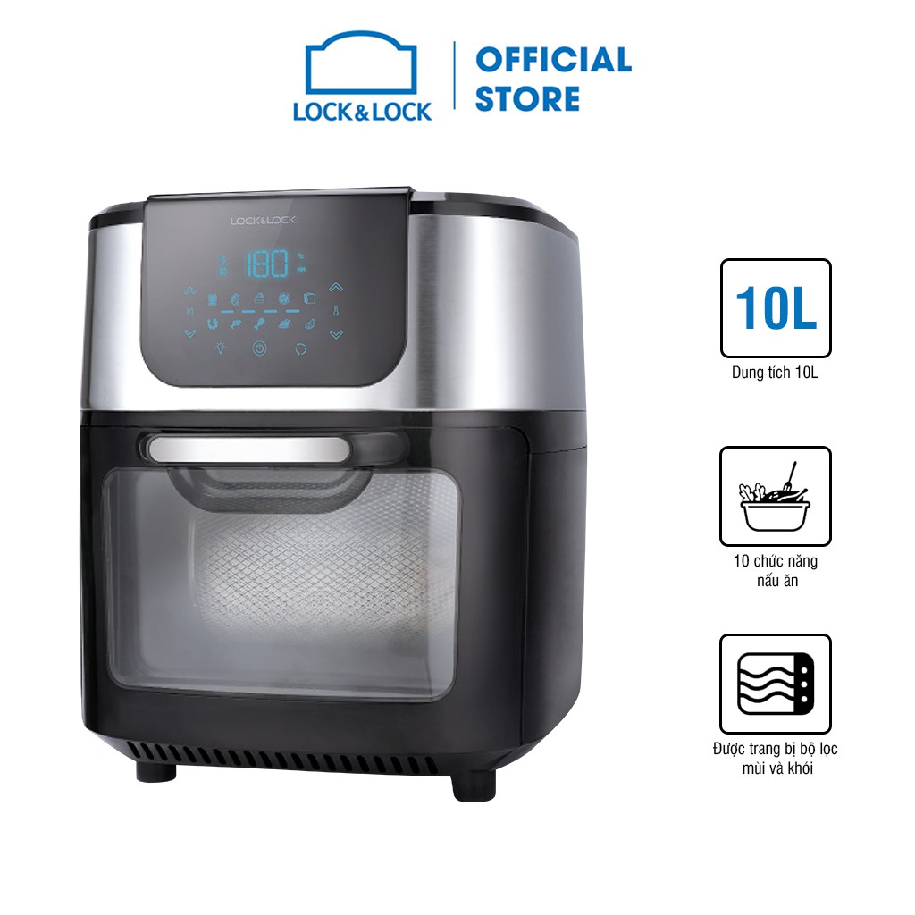 Lò nướng không khí Lock&amp;Lock Air Oven 10L - Màu đen EJF691