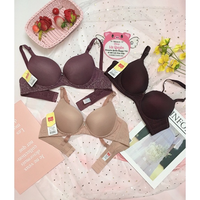 Áo lót, áo ngực vân chìm quả trơn gọng mềm, mút vừa 2cm nâng ngực nhẹ nhàng