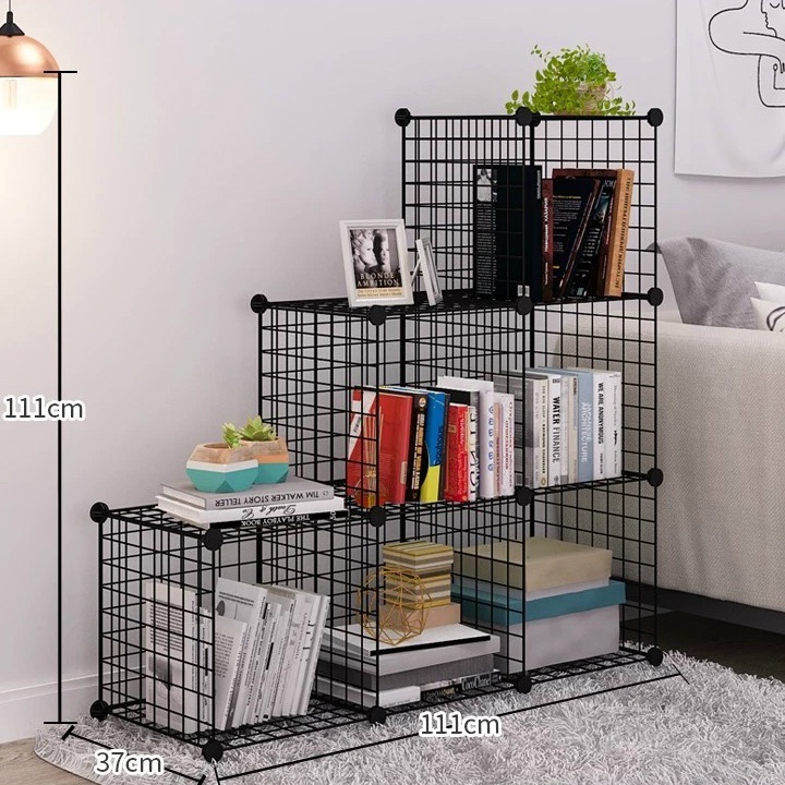 Tấm Lưới Sắt Ghép Tủ Quần Áo Kệ Sách Đa Năng- Tặng Chốt