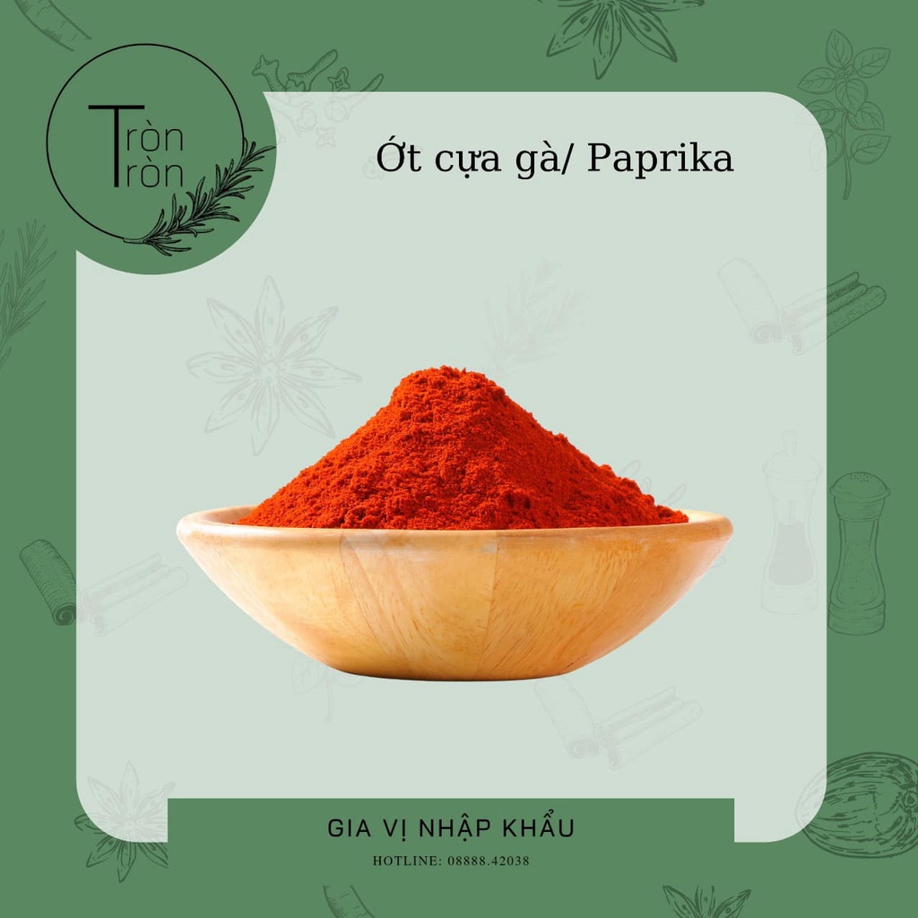 Bột ớt cựa gà - Paprika 50g đỏ mịn khô ngọt không cay