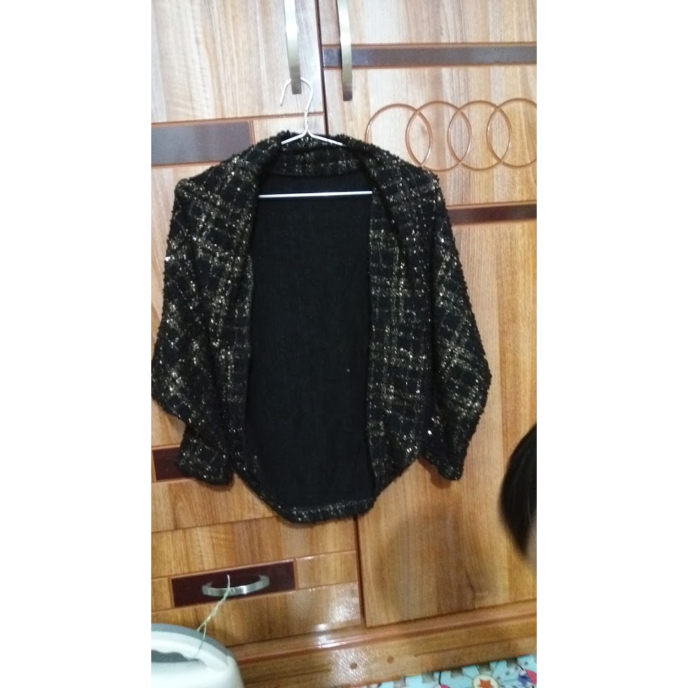 Áo Choàng cánh dơi kim sa lấp lánh