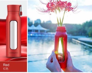 Bình thuỷ tinh bọc nhựa Lock&lock 350ml