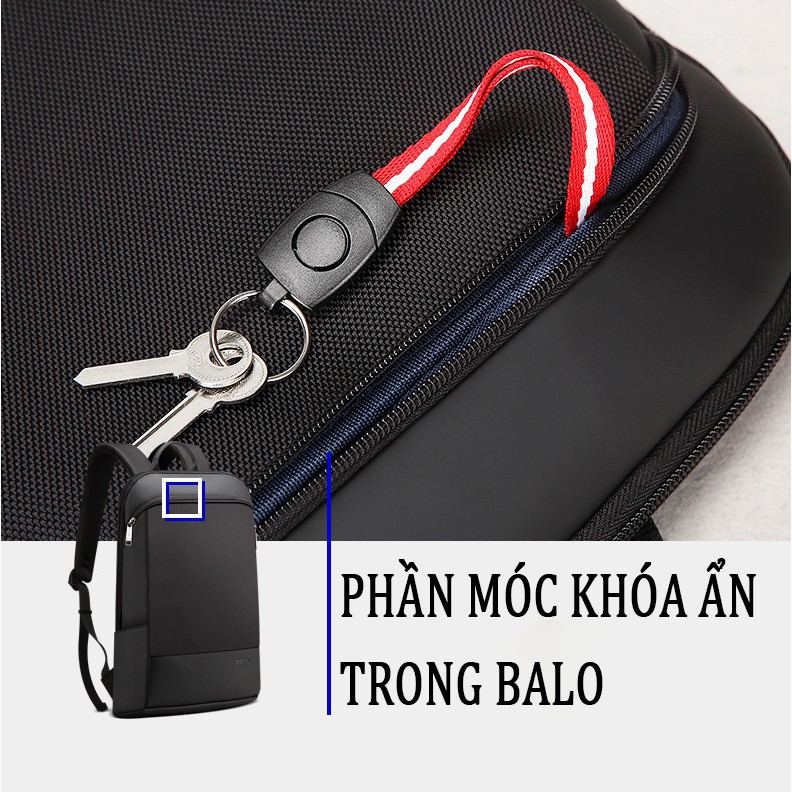 Balo laptop BOPAI cao cấp, kiểu dáng Ultra Slim, đựng vừa macbook pro 16 inch, tiện dụng nhỏ gọn