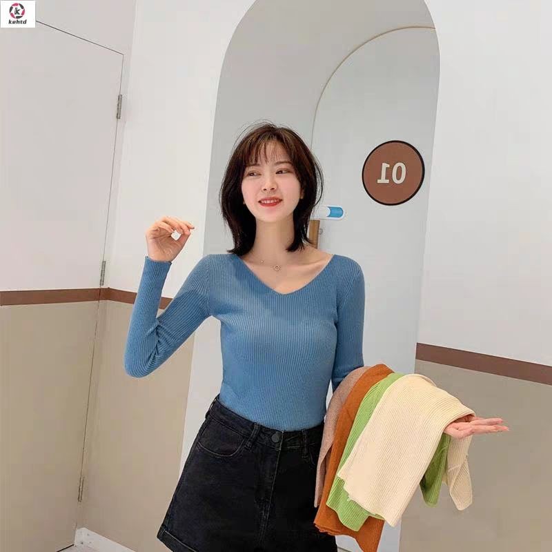 Áo len mỏng cổ tim chất cực đẹp cực xinh nhiều màu sang chảnh | BigBuy360 - bigbuy360.vn