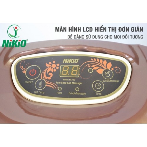 [Mã 254FMCGSALE giảm 8% đơn 500K] Bồn ngâm chân massage Nhật Bản Nikio NK-192 - Cải thiện giấc ngủ, giảm stress - giá rẻ