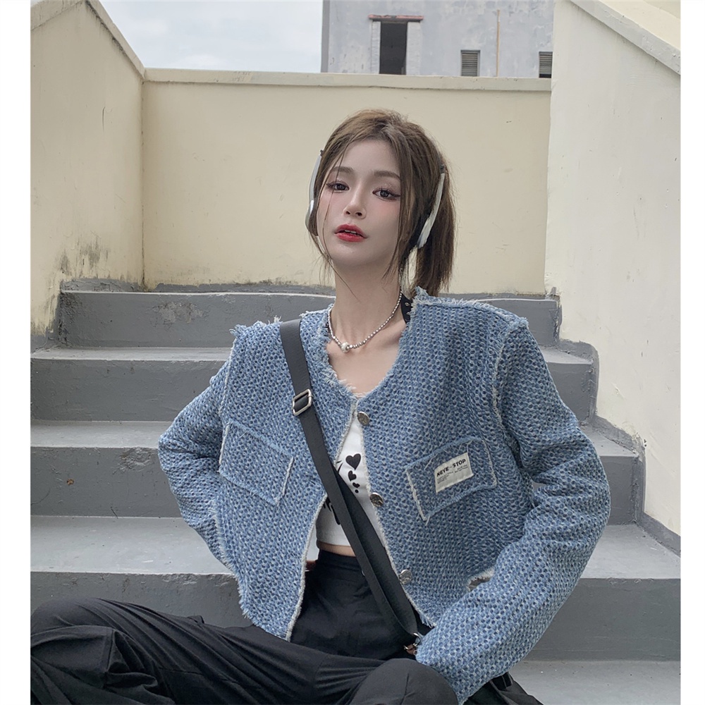 Áo khoác nhẹ dáng croptop hàng thiết kế kiểu Hàn Quốc mẫu mới 2022