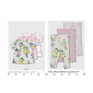 Set quần áo bé gái tu auth size 9-12m