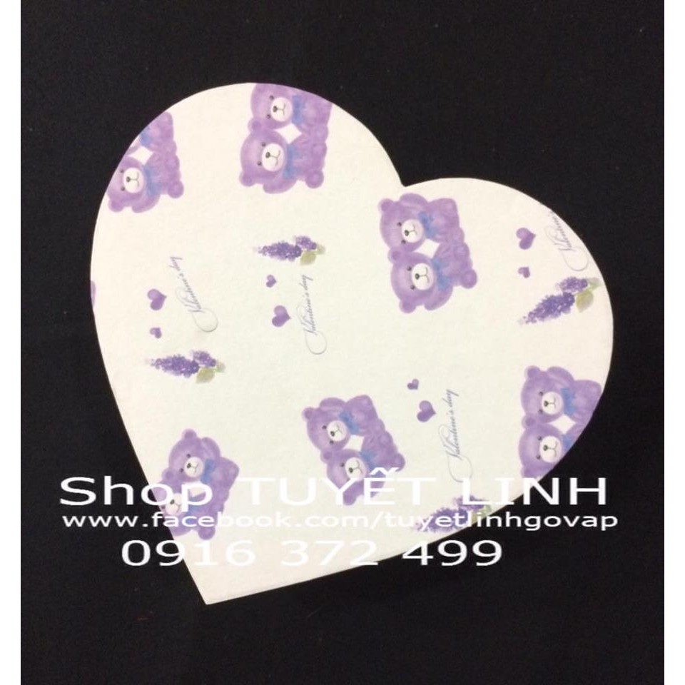 Hộp quà hình tim dk 25cm giấy in hình cute: 55k / hộp | BigBuy360 - bigbuy360.vn