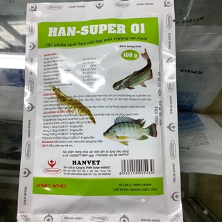 Chế phẩm vi sinh thuỷ sản - super 01 100g