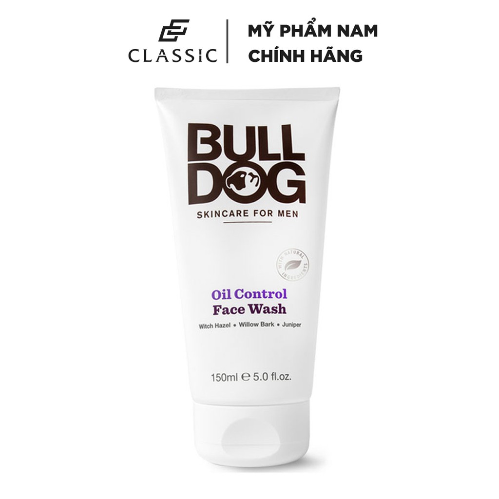 Sửa Rửa Mặt Nam Cho Da Dầu Bulldog Oil Control Face Wash 150ml