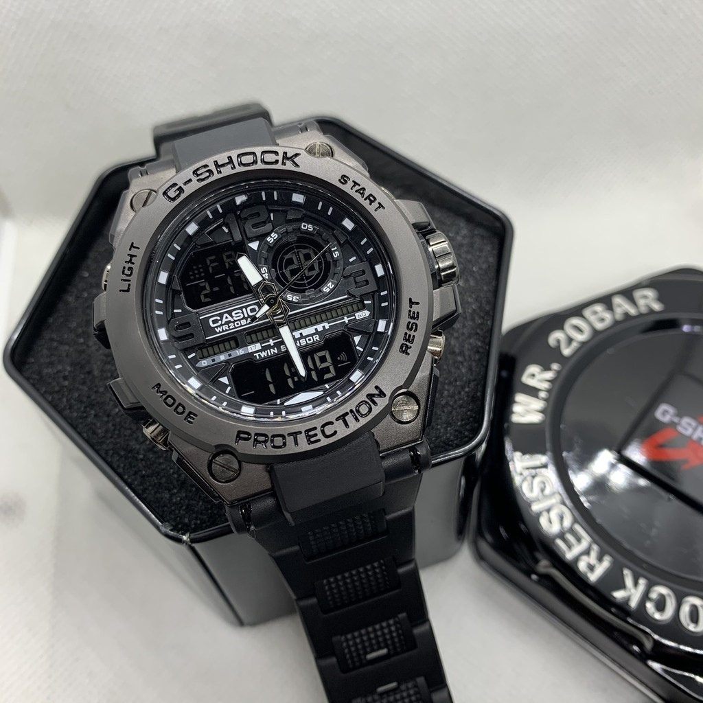 Đồng hồ nam CASIO G-shock 8600 Original –Chống nước 20Bar Viền Thép không gỉ, Nam tính, Mạnh mẽ, Full box thiếc,55mm