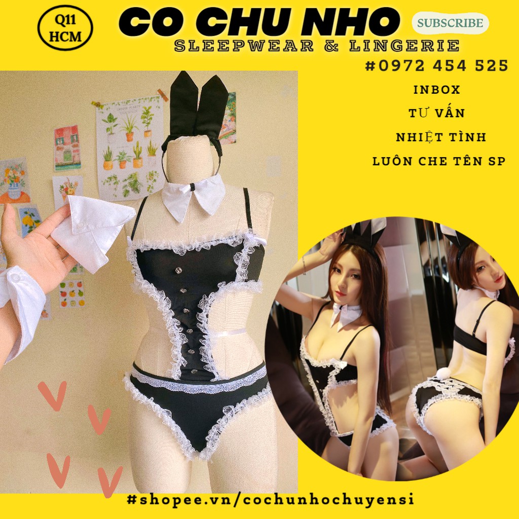 Q11.HCM [LL 766] Váy ngủ sexy  - Cosplay sexy - cosplay người hầu gợi cảm - CÔ CHỦ NHỎ CHUYÊN SỈ