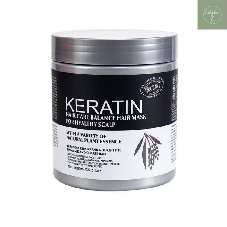 Kem Ủ Tóc KERATIN COLLAGEN 1000ML LAVENDER BRAZIL NUT - Ủ Hấp Tóc Cung Cấp Dưỡng Chất KERATIN