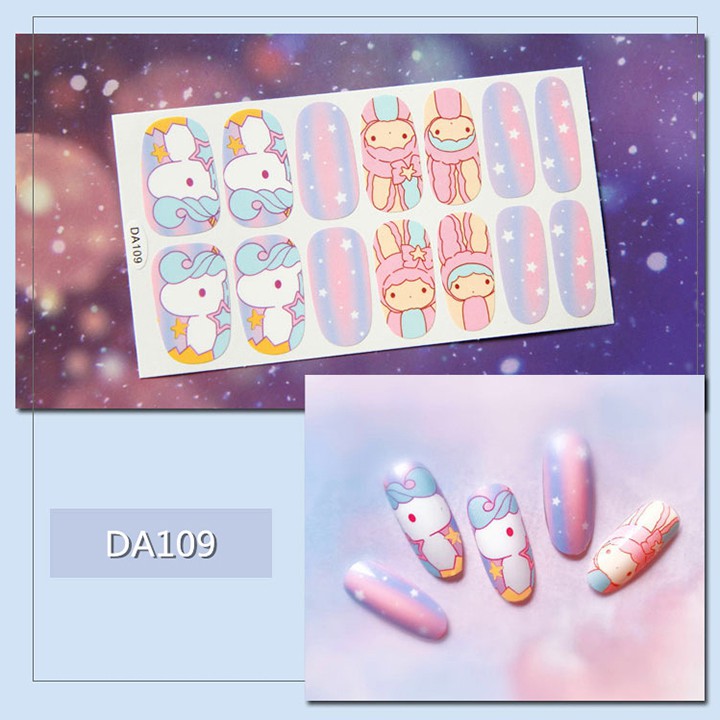 Nail Wraps Set Dán móng tay 14 miếng nhiều mẫu DA101-120