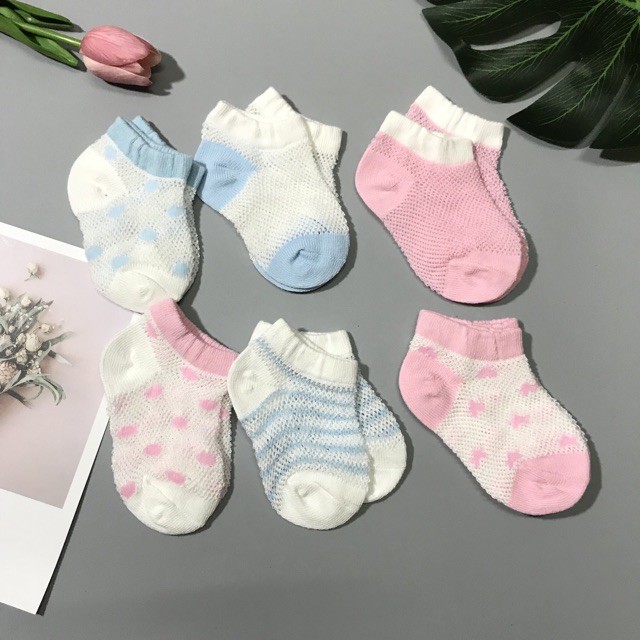 Set 5 đôi tất lưới baby sock cho bé .