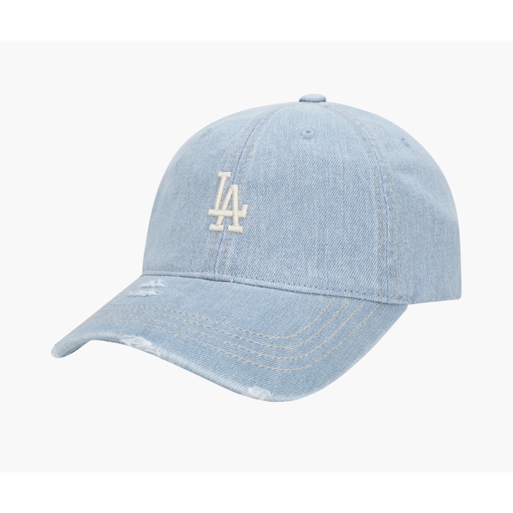 Mũ MLB denim LA nhạt
