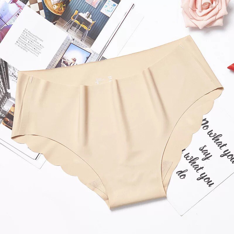 Quần lót su đúc không đường may phối viền sóng 1077(monmonshop24h)