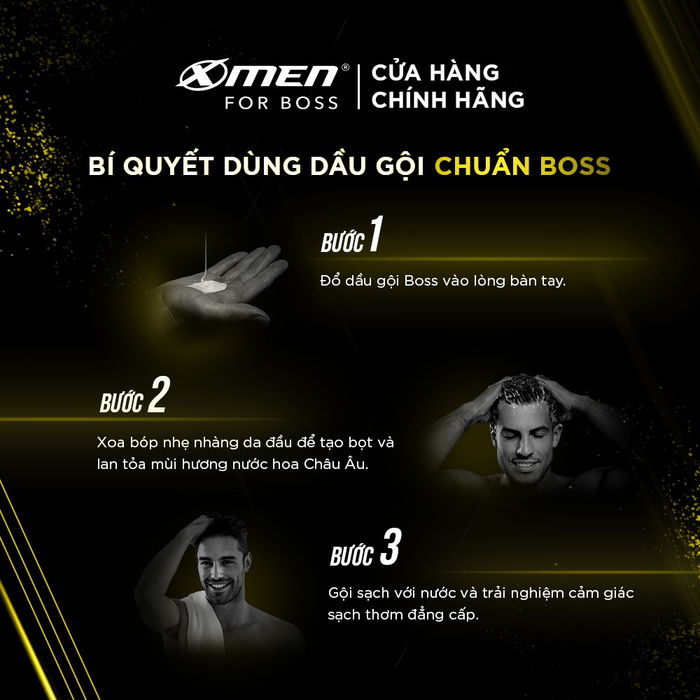 Dầu gội nước hoa X-Men For Boss Luxury 650g - Mùi hương sang trọng tinh tế - Chính Hãng Giá Tốt