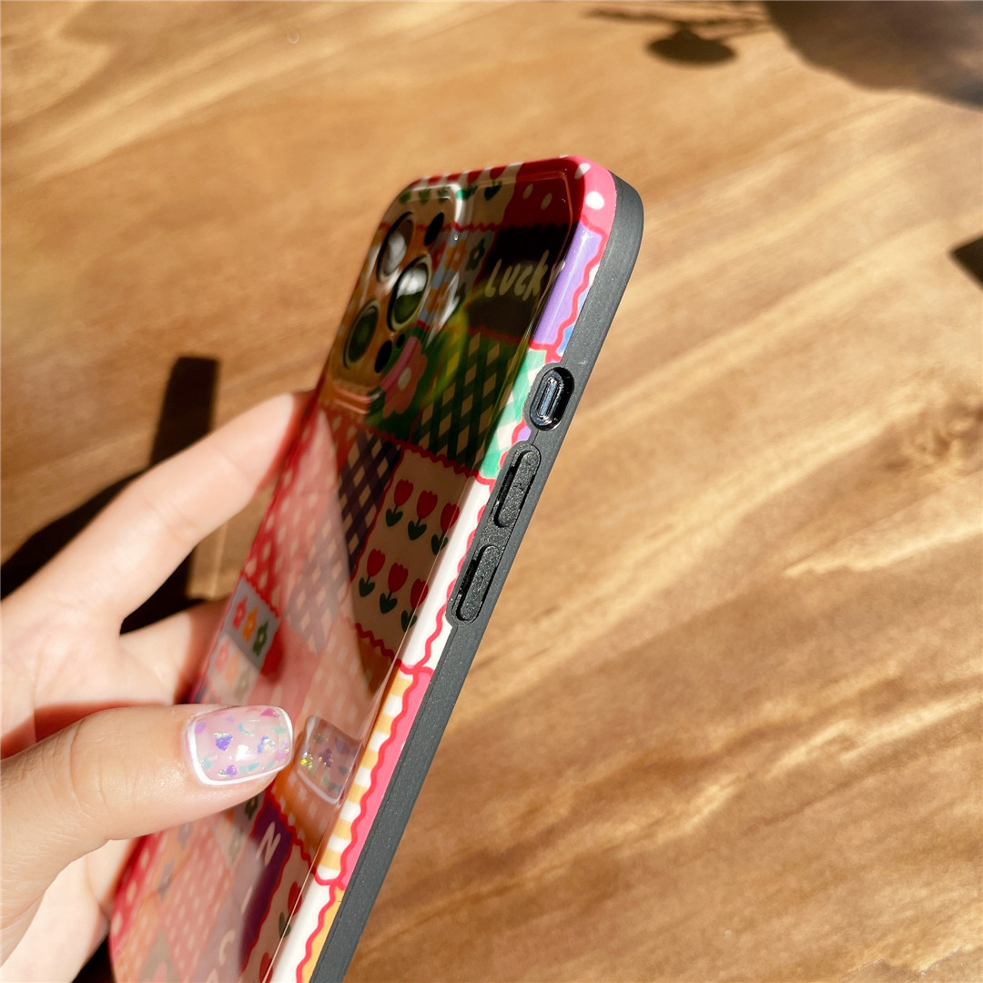 Ốp điện thoại nhựa mềm hình hoa kẻ ô cho IPHONE12 MINI 11 PRO MAX 7/8PLUS SE2020 X/XS XR XSMAX | BigBuy360 - bigbuy360.vn