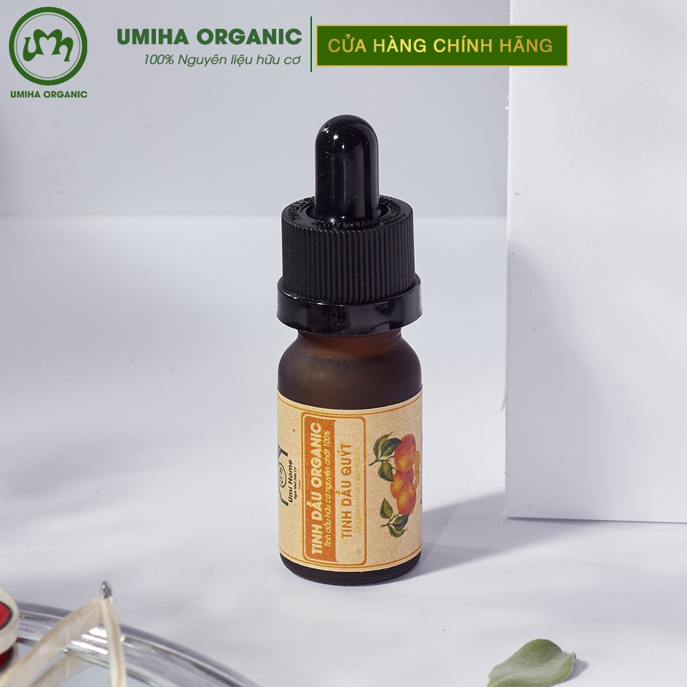 Tinh dầu Quýt hữu cơ UMIHOME nguyên chất 10ml - Hương thơm ngọt ngào giúp thư giãn, ngủ ngon, thanh lọc khử khuẩn