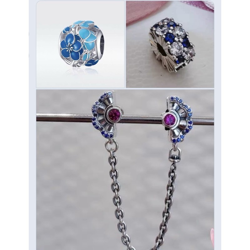 Combo 3 charm khách đặt bạc s925 cao cấp