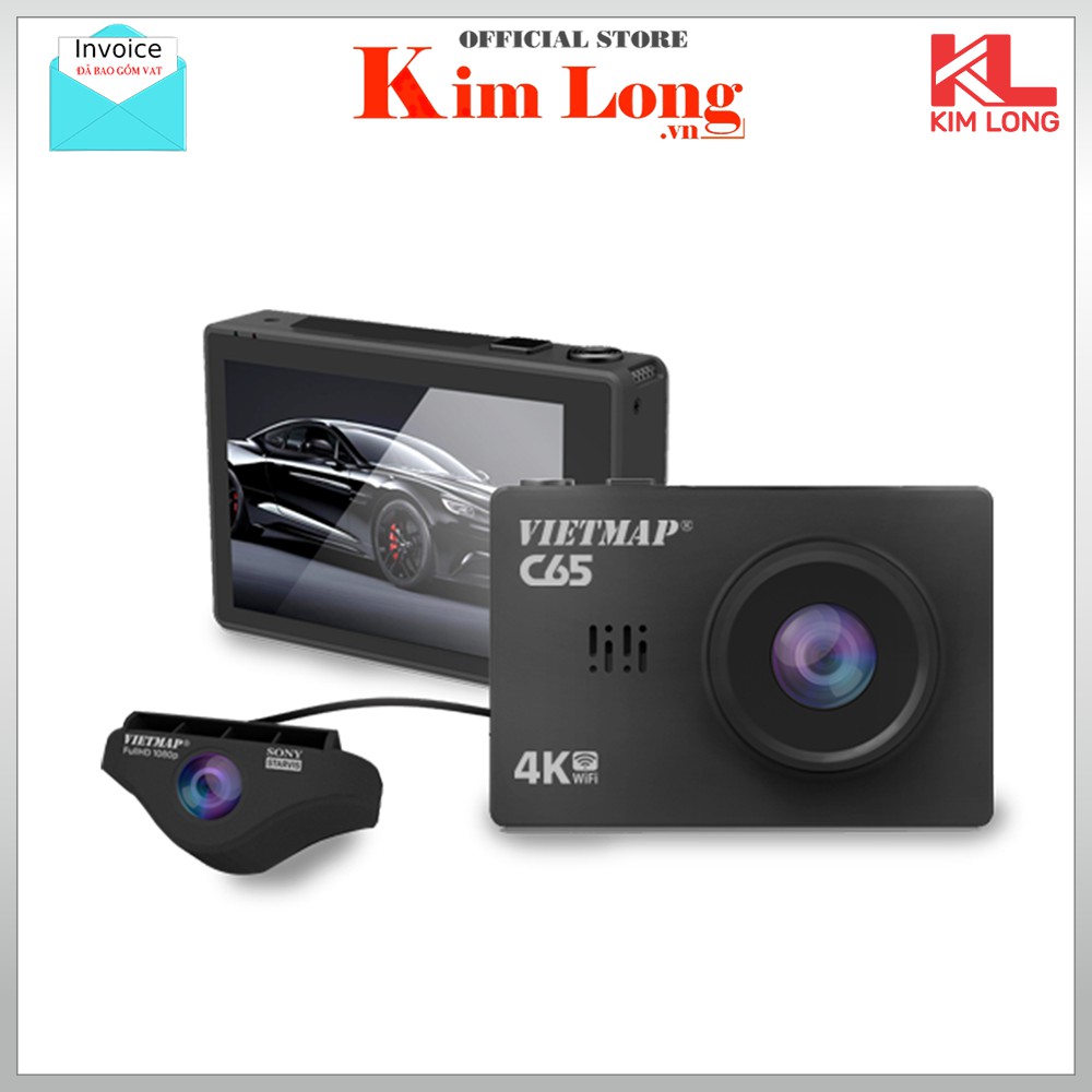 Camera hành trình VIETMAP C65 Ghi Hình Trước Sau Xe - Bảo hành 12 tháng Vietmap chính hãng