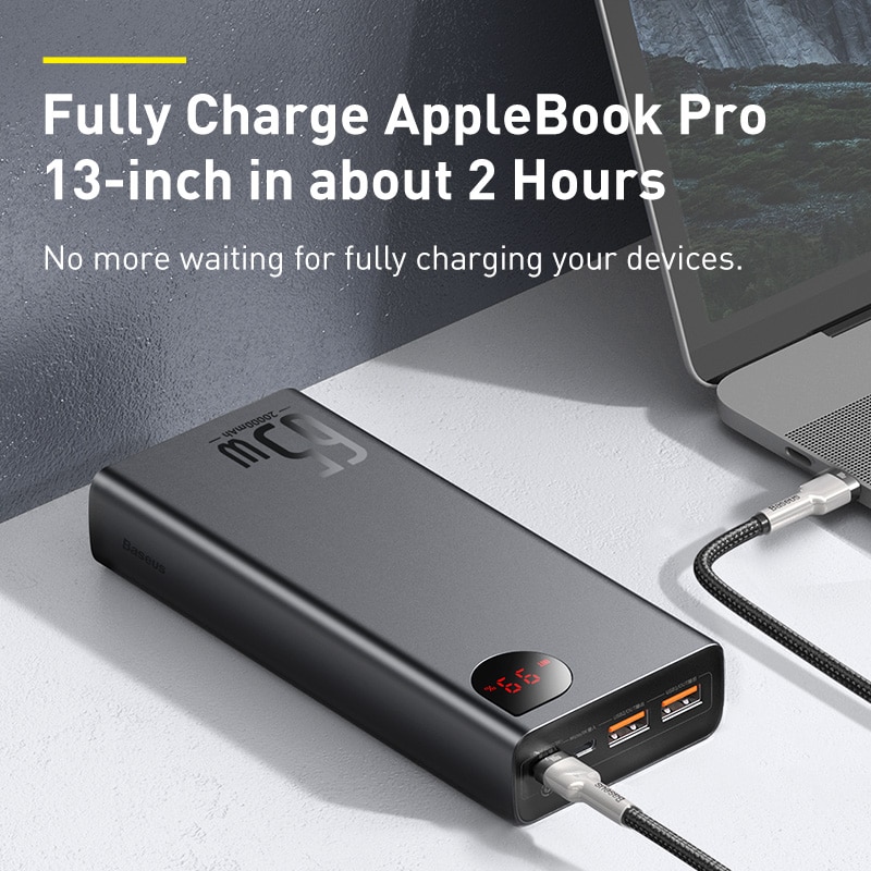 Pin Sạc Dự Phòng Ngoài Trời Baseus 22.5W / 65W 20000mAh Type C