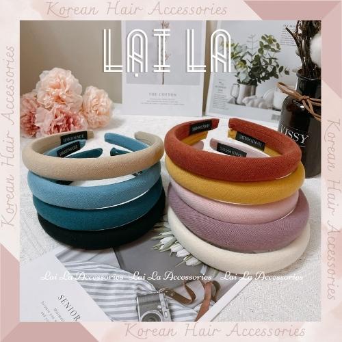 Băng đô bản nhỏ 2cm vải mút nhẹ nhàng nữ tính, Cài tóc màu vintage Lại La