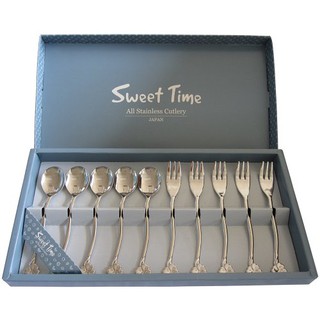 Bộ 10 thìa dĩa Inox Sweet Time Hàng Nhật