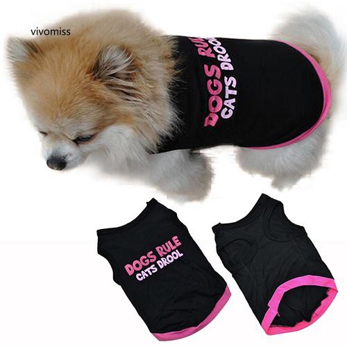 Áo thun cotton họa tiết chữ đáng yêu cho thú cưng