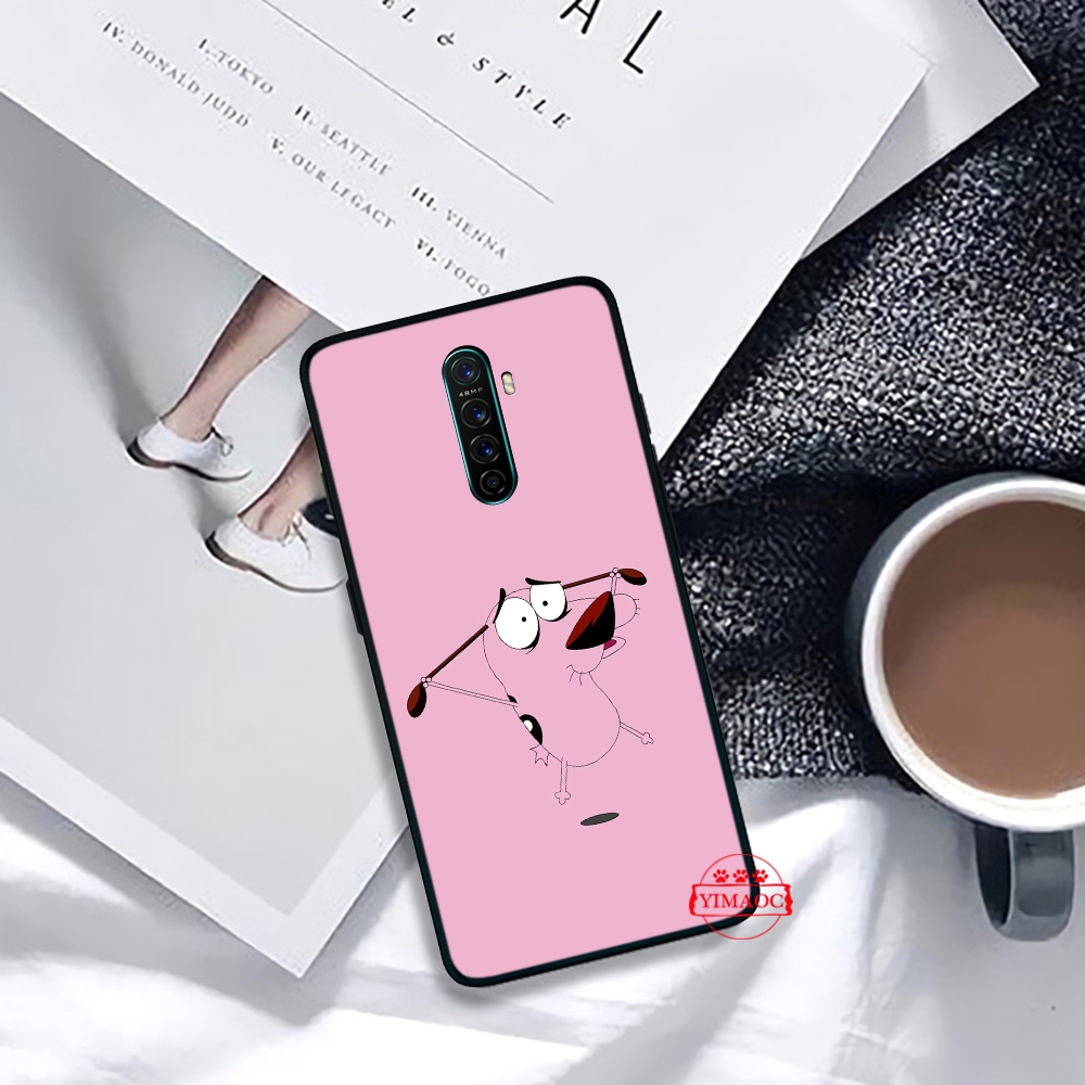 Ốp điện thoại mềm in hình chú chó nhút nhát Courage cho OPPO A9 K5 Reno Z 2 10X Ace 2Z 2F Realme X2