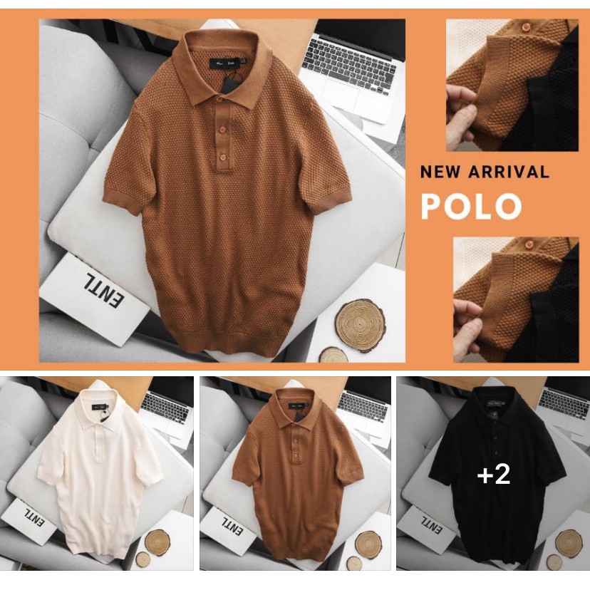 Áo thun Len Polo Nam MASSIMO DUTTI vải cotton mát xịn hãng Full tem tag code vnxk xịn