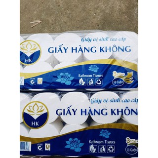 Giấy vệ sinh dai mịn 3 lớp, bịch 10 cuộn 1,2kg