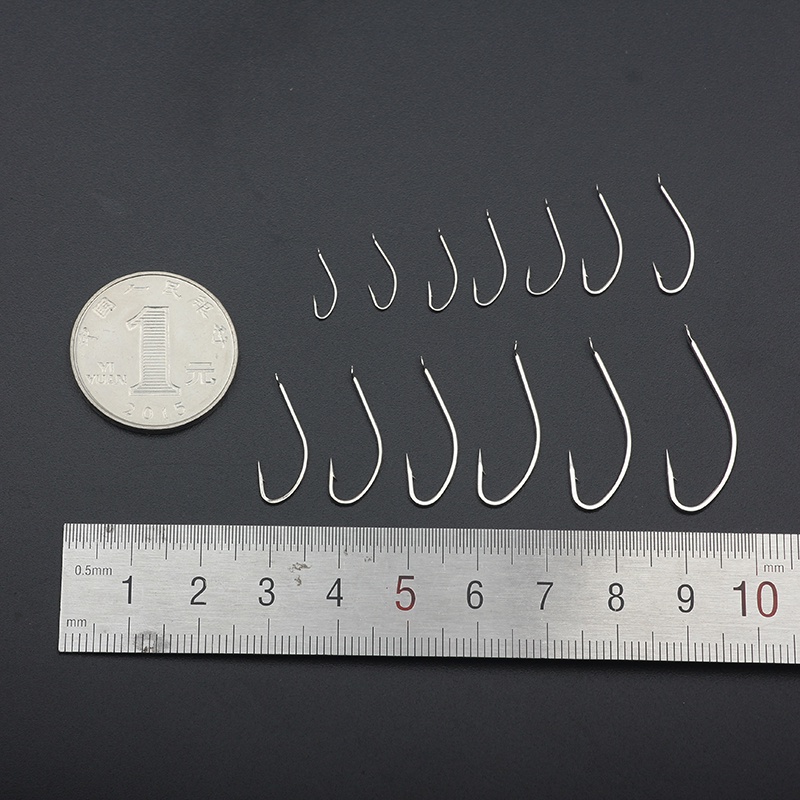 Bộ 100 Móc Câu Cá 1-10 Bằng Carbon Chất Lượng