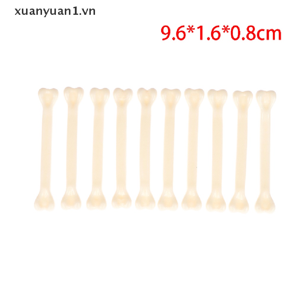 Set 10 Vòng Cổ Hình Xương Nhựa Hóa Trang Halloween Độc Đáo