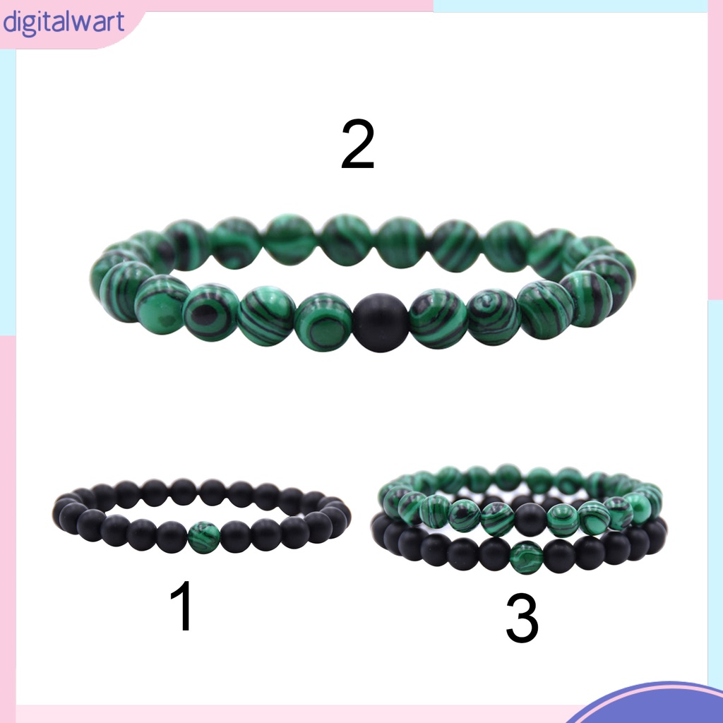 Vòng tay chuỗi hạt đá tròn kiểu dáng thời trang cho nam/nữ