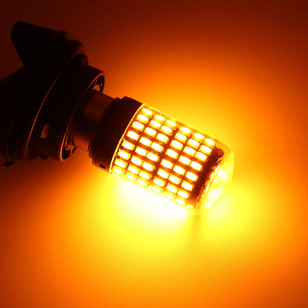 Set 2 đèn xi nhan 3014 144smd CanBus S25 1156 BA15S P21W LED BAY15D BAU15S PY21W đèn T20 LED 7440 W21W W21 / 5W LED