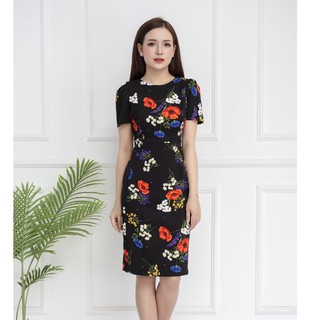 [Đầm xuất khẩu] dáng ôm co giãn