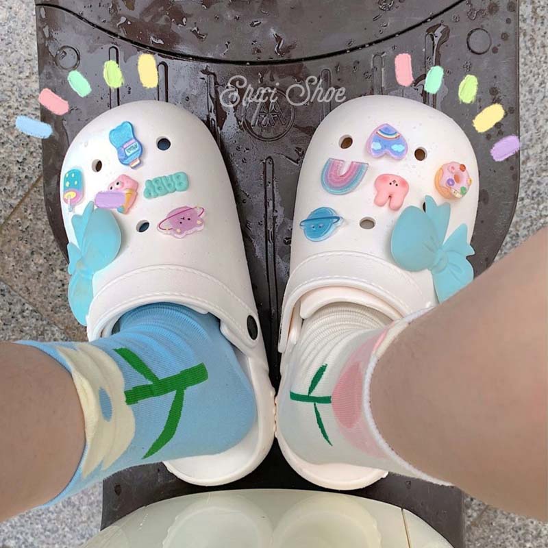 Giày Búp Bê Đế Mềm Đính Nơ Xinh Xắn Cho Nữ
