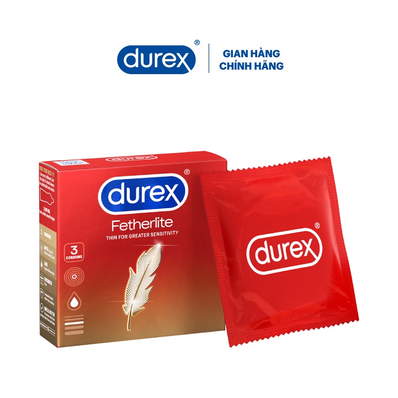 Bộ 3 hộp bao cao su Durex Fetherlite 3 bao/hộp