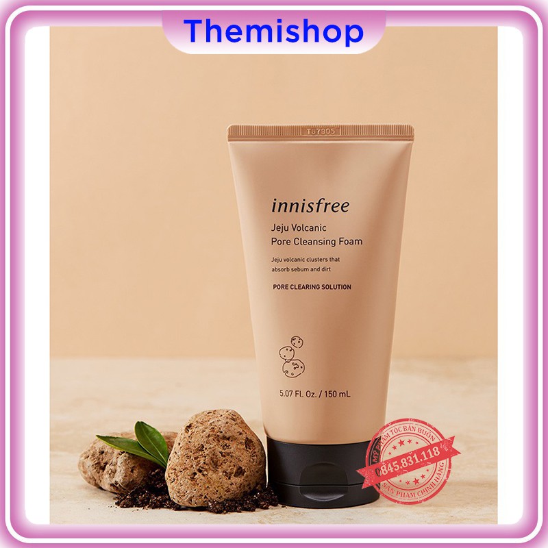 Sữa Rửa Mặt Tro Núi Lửa – Innisfree Jeju Volcanic Pore Cleansing Foam 150ml- HÀNG CHÍNH HÃNG CS06