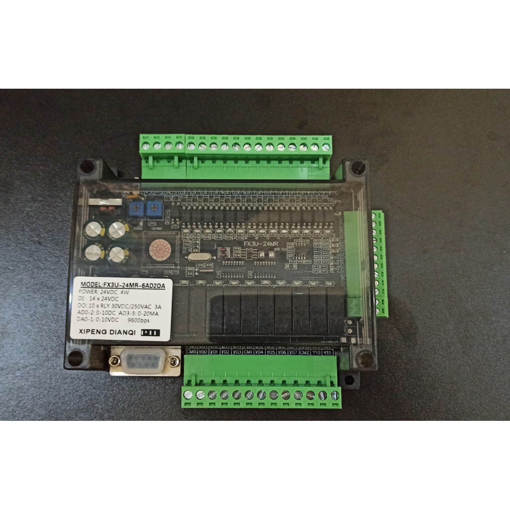 Bộ lập trình PLC FX3U-24MR Board, 6AD/2DA