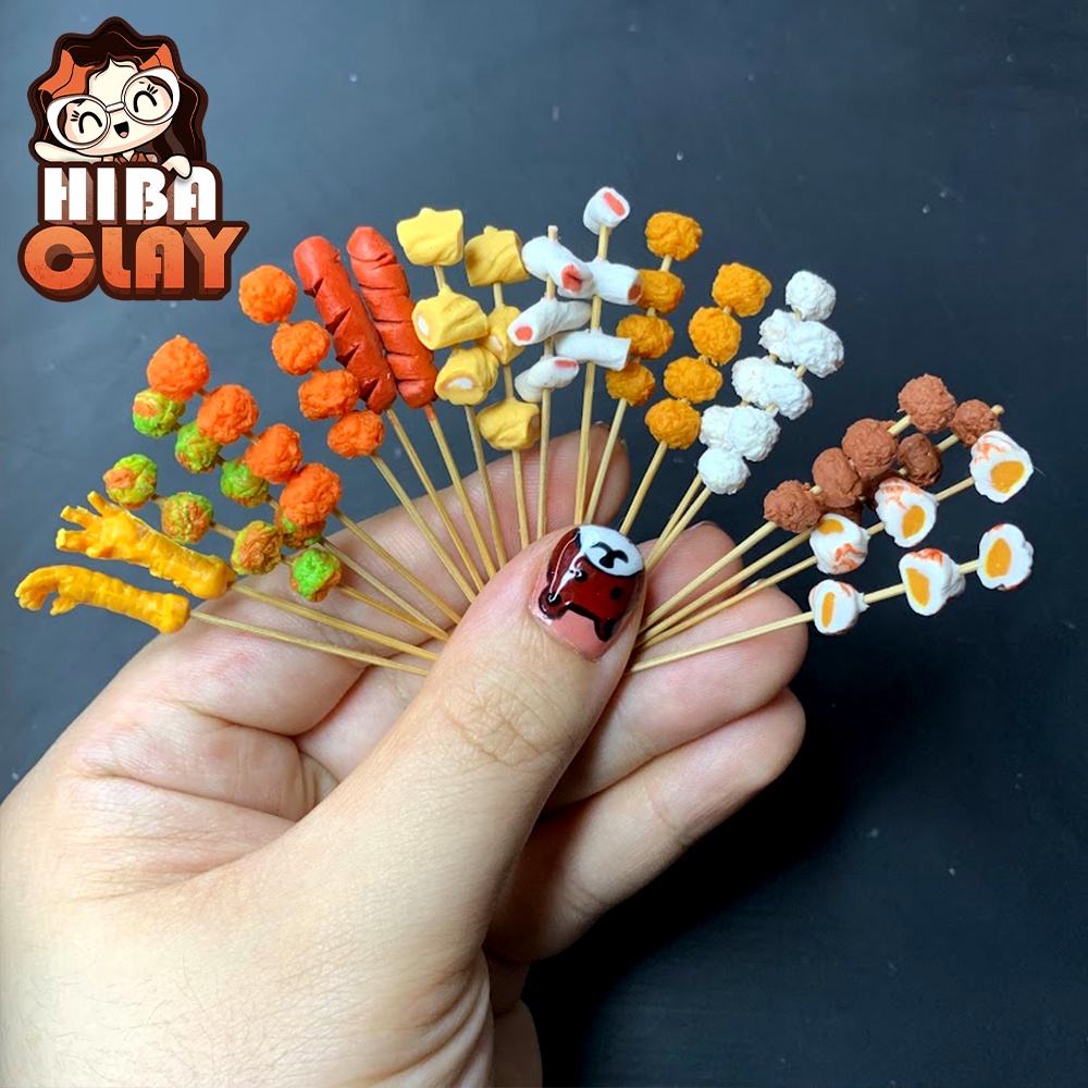 Mô Hình Xiên Que, Mini Food, Đồ Ăn Tí Hon , Đồ Ăn Mini Mô Hình Cho Búp Bê Diy