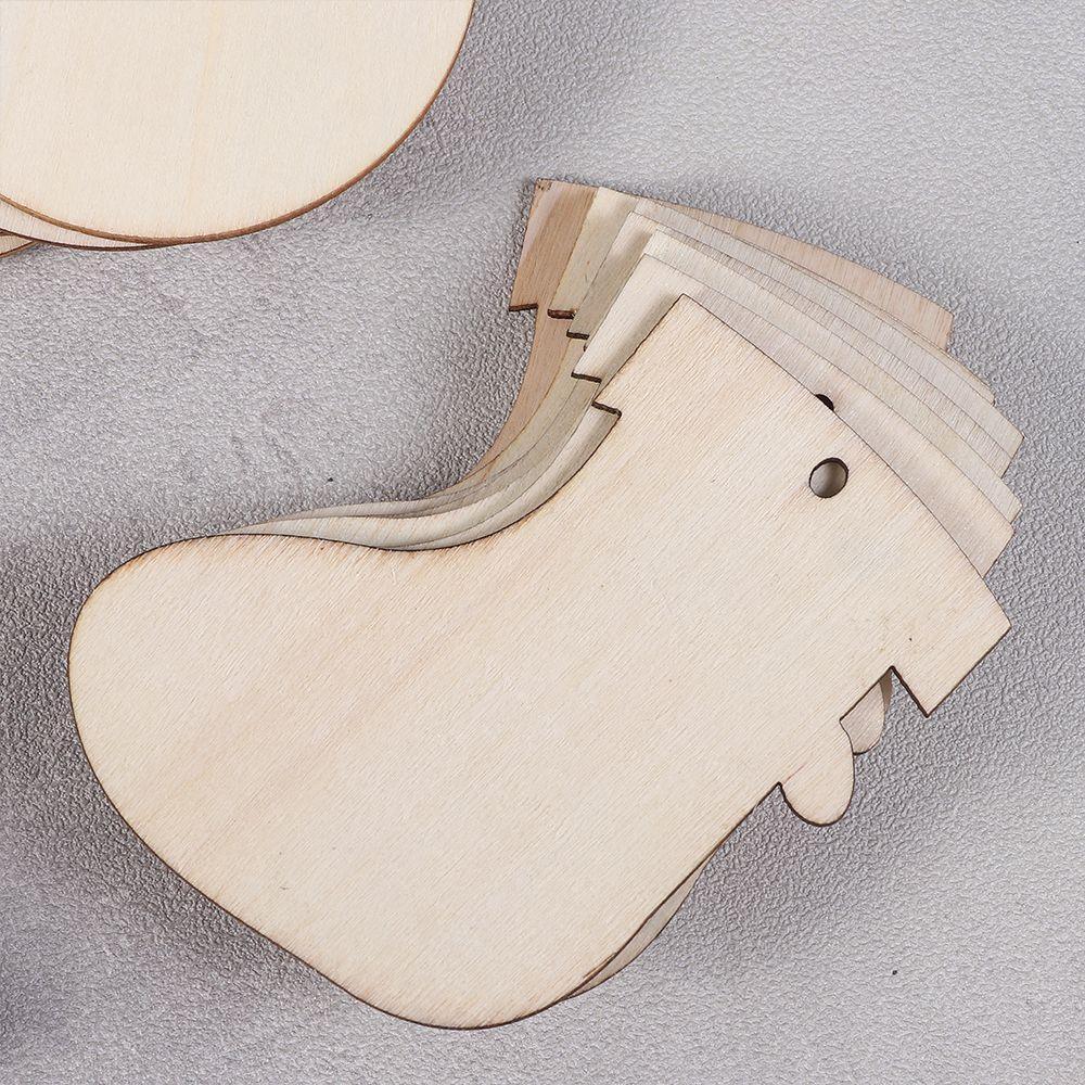 Bộ 10 Miếng Gỗ Tròn Trang Trí Giáng Sinh