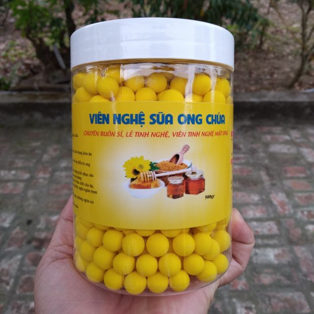 [CHÍNH HÃNG] Viên tinh bột nghệ mật ong sữa ong chúa  (Lọ 500gr)