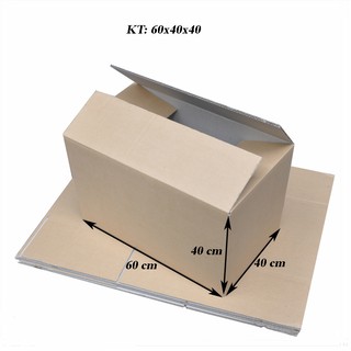 [Hộp Giấy Trơn] Bộ 10 Thùng Carton Size 60x40x40 cm - Xếp Chồng