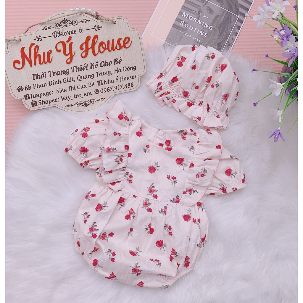 Bodysuit bé gái 🍓FREESHIP + tặng  MŨ+ HOÀN XU 🍓Body trẻ em NHƯ Ý HOUSE'S- body sinh nhật thôi nôi cho bé