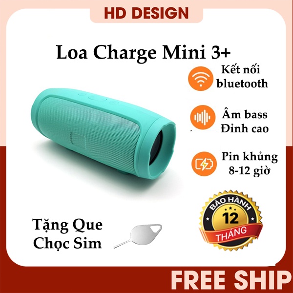 Loa Bluetooth Charge Mini 3+, Loa Cầm Tay Thiết Kế - Mạnh Mẽ Âm - Thanh Sống Động - Hỗ Trợ Đàm Thoại [ BH 12 Tháng ]