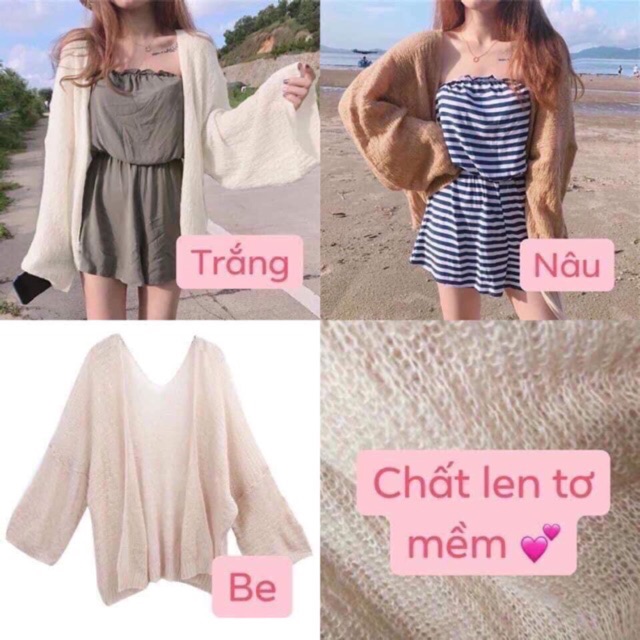 Áo khoác cardigan len mỏng quảng châu