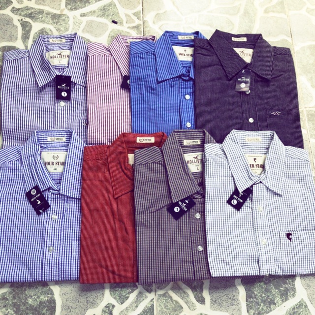 Áo Sơ Mi nam tay lỡ hiệu Hollister